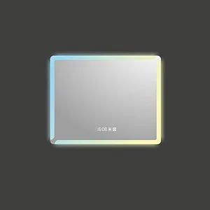 Mosmile Wall Rectangle Demister LED Light Frameless Bathroom Mirror
