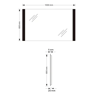 Mosmile Rectangle LED Illuminated Light  Anti-fog Bathroom Mirror