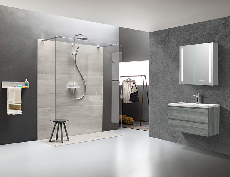 Mosmile Wall Hanging Aluminium LED Bathroom Mirror Cabinet