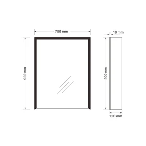 Mosmile Cheap LED Backlit Dimming Bathroom Mirror Cabinet