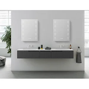 Mosmile Rectangle LED Lights Bathroom Mirror Cabinet