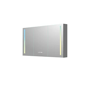 Mosmile 3 Door Wall LED Light Bathroom Mirror Cabinet