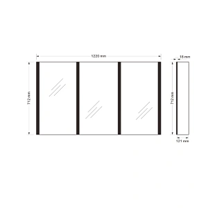 Mosmile Elegant Dimming LED Bathroom Mirror Cabinet