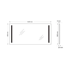 Mosmile Rectangle Wall Home LED Backlit Bathroom Mirror with Defogging