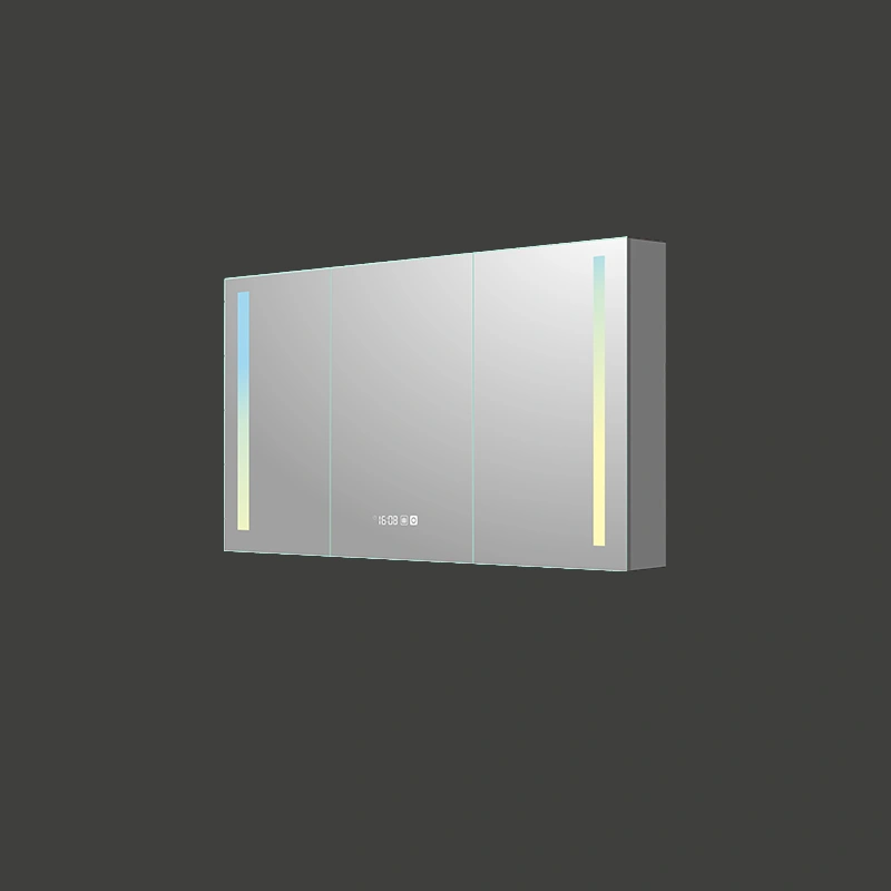 Mosmile 3 Door Wall LED Light Bathroom Mirror Cabinet