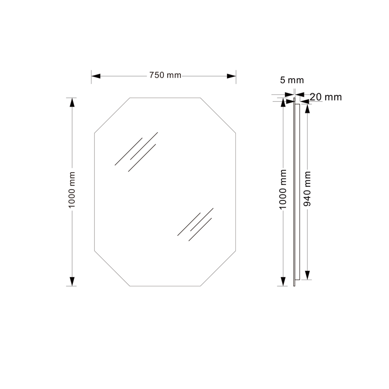 Mosmile Cheap Wall Mounted Bluetooth LED Bathroom Mirror