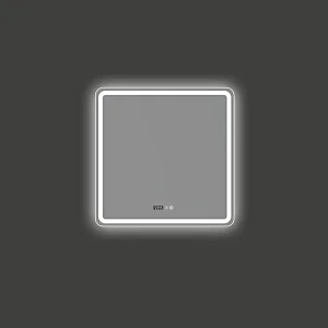 Mosmile Hotel Square LED Wall Hanging Anti-fog Bathroom Mirror