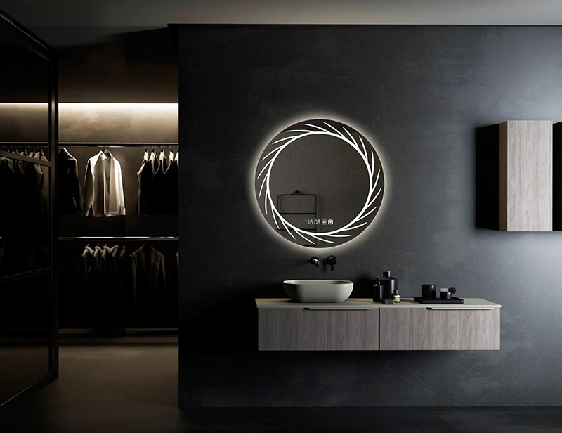 Mosmile Round Illuminated Frameless Fog Resistant Bathroom Mirror
