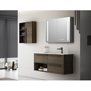 Mosmile Rectangle Aluminium Wall LED Bathroom Mirror Cabinet