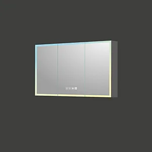 Mosmile Rectangle 3 Door LED Lightng Bathroom Mirror Cabinet