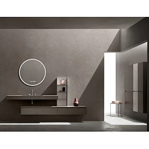Mosmile Anti-fog Round Illuminated Framed LED Bathroom Mirror