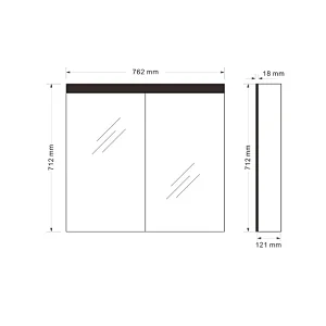 Mosmile LED Dimming Illuminated Bathroom Mirror Cabinets