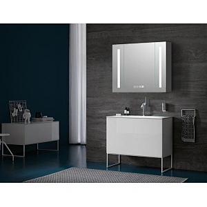 Mosmile Time Dispaly LED Mirror Cabinet for Bathroom