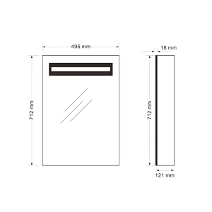 Mosmile Rectangle Lighting LED Bathroom Mirror Cabinet