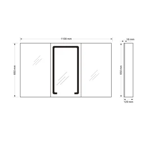 Mosmile Wall Bluetooth Anti-fog LED Light Bathroom Mirror Cabinet