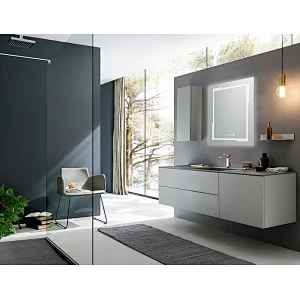 Mosmile Hotel Rectangle Wall Hanging LED Bathroom Mirror
