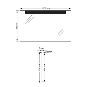 Mosmile Hotel Wall Plastic Framed Bathroom Mirror with LED