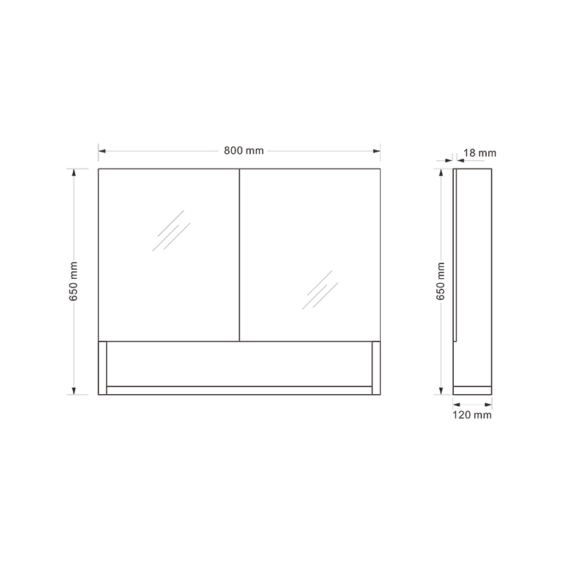Mosmile LED Backlit Bathroom Mirror Cabinet with Shelves