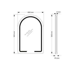 Mosmile LED Light Anti-fog Live Room Framed Bathroom Mirror