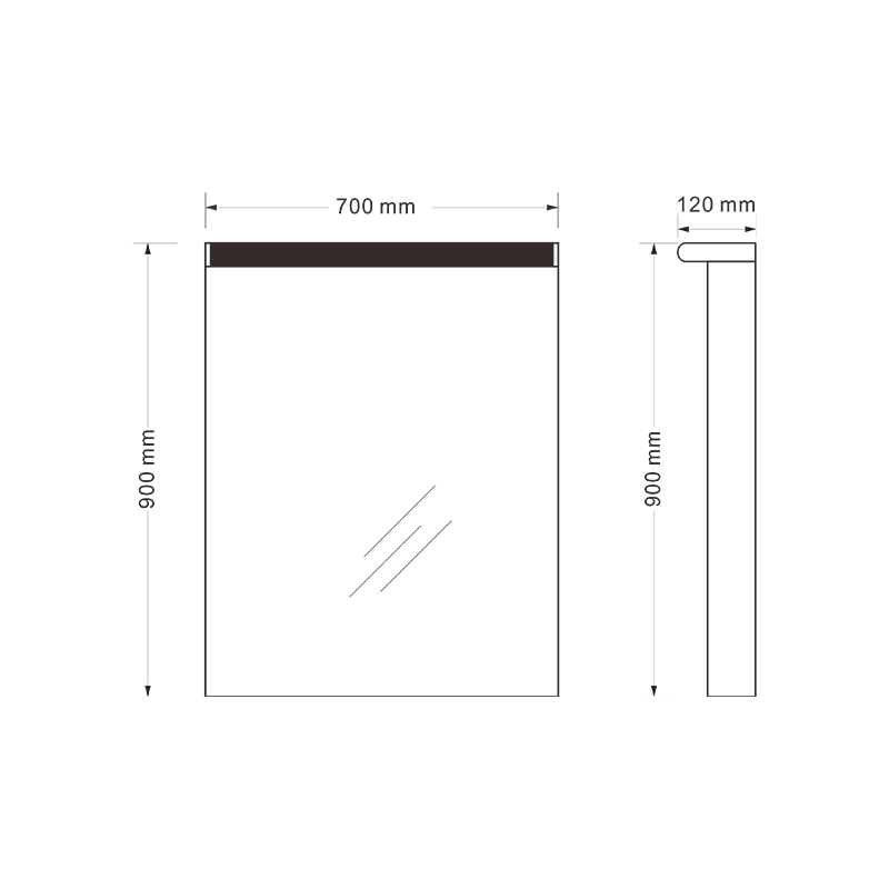 Mosmile Lighting Panel Illuminated LED Bathroom Mirror Cabinet