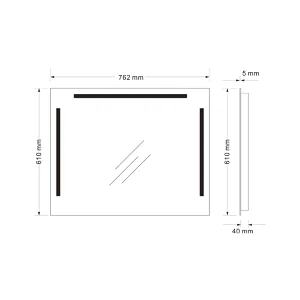 Mosmile Wall Hanging Hotel Touch Switch LED Bathroom Mirror
