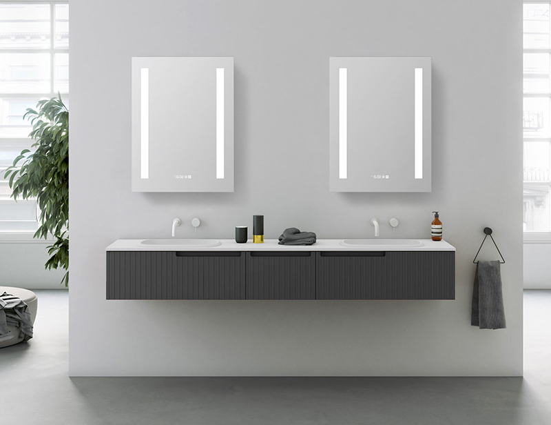 Mosmile Frameless LED Mirror Cabinet for Bathroom
