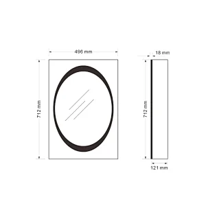 Mosmile Frameless LED Dimming Bathroom Mirror Cabinets