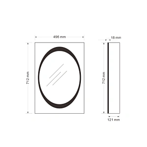 Mosmile Frameless LED Dimming Bathroom Mirror Cabinets