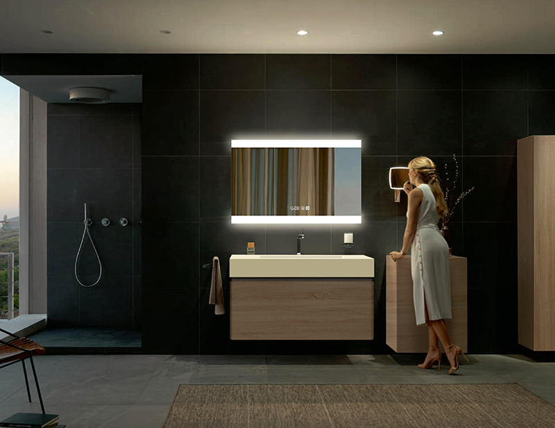 Mosmile Wall Mounted Rectangle LED Lighted Bathroom Mirror