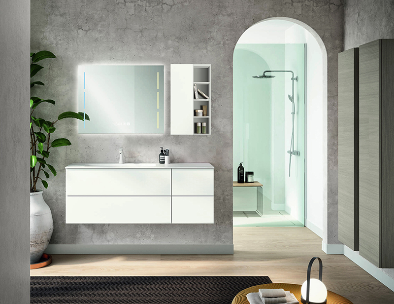 Mosmile Wall Hanging Anti-fog Bathroom Mirror with LED Light