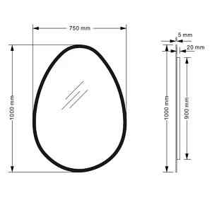 Mosmile Elegant Time Dispaly Anti-fog LED Bathroom Mirror