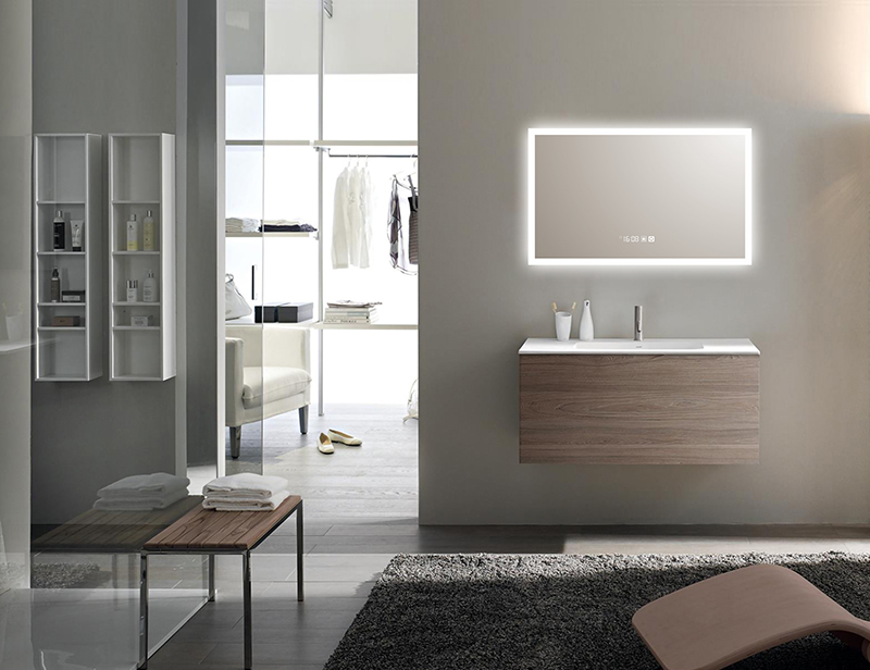 Mosmile Wall Framed Wall Home LED Lighted Bathroom Mirror