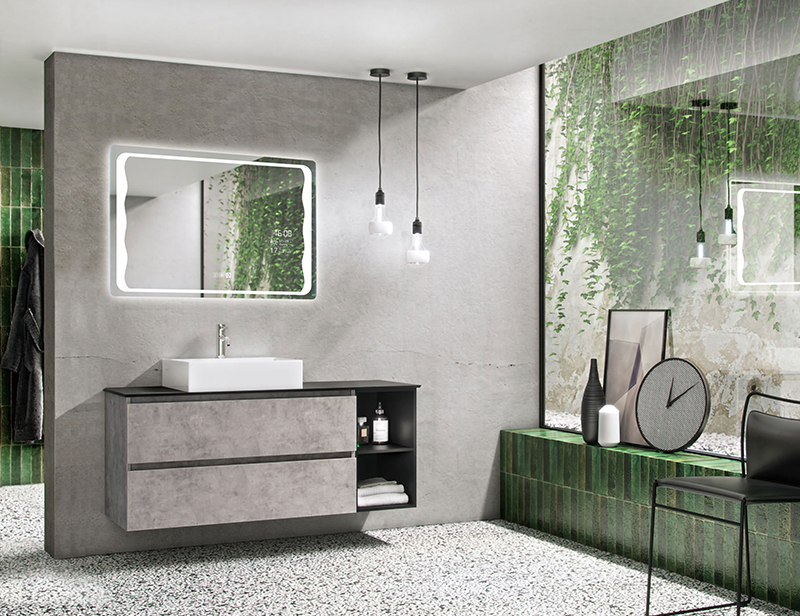 Mosmile Modern Wall Framless LED Bathroom Mirror with Light