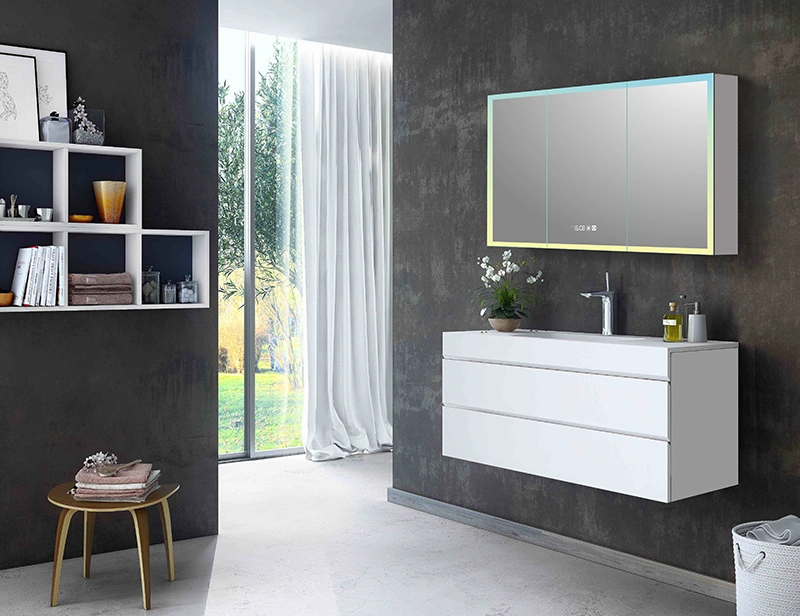 Mosmile Wall Frameless Dimming LED Bathroom Mirror Cabinet