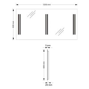 Mosmile Hotel Frameless Rectangle Anti-fog LED Bathroom Mirror