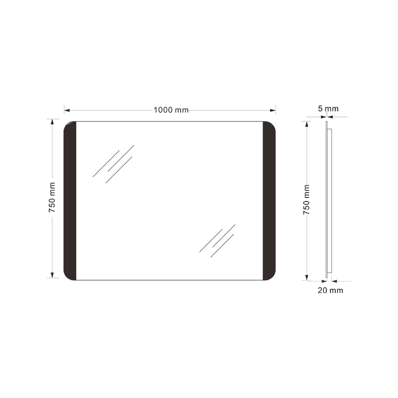 Mosmile Cheap Rectangle LED Wall Bathroom Mirror with TV
