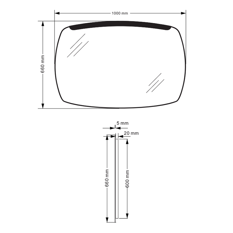 Mosmile Wall Hanging LED Lights Anti-fog Bathroom Mirrors