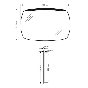 Mosmile Wall Hanging LED Lights Anti-fog Bathroom Mirrors