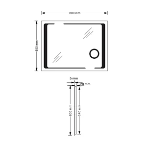 Mosmile Wall Hanging LED Magnifying Bathroom Mirror