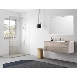Mosmile Wall Hanging Framed LED Backlit Bathroom Mirror