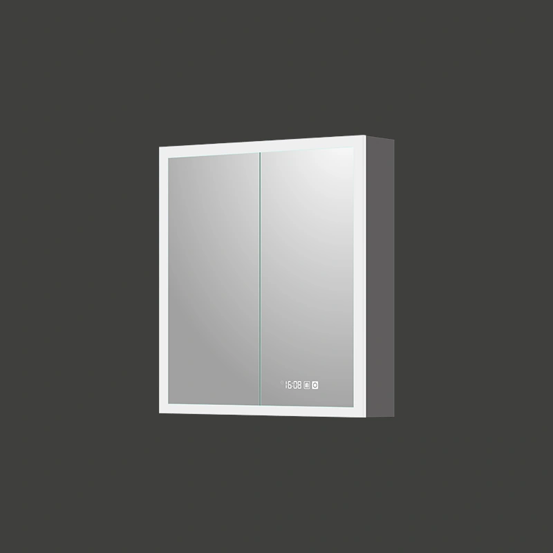Mosmile Modern Framed LED Lighting Bathroom Mirror Cabinet