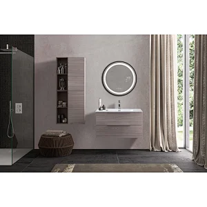 Mosmile Hotel LED Framed Round Bluetooth Bathroom Mirror