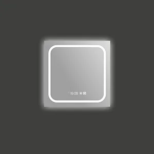 Mosmile Wall Hanging Square LED Backlit Light Anti-fog Bathroom Mirror