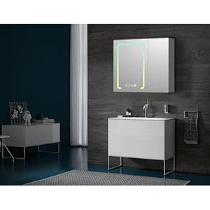 Mosmile Wall Hanging Bathroom Mirror Cabinet with LED