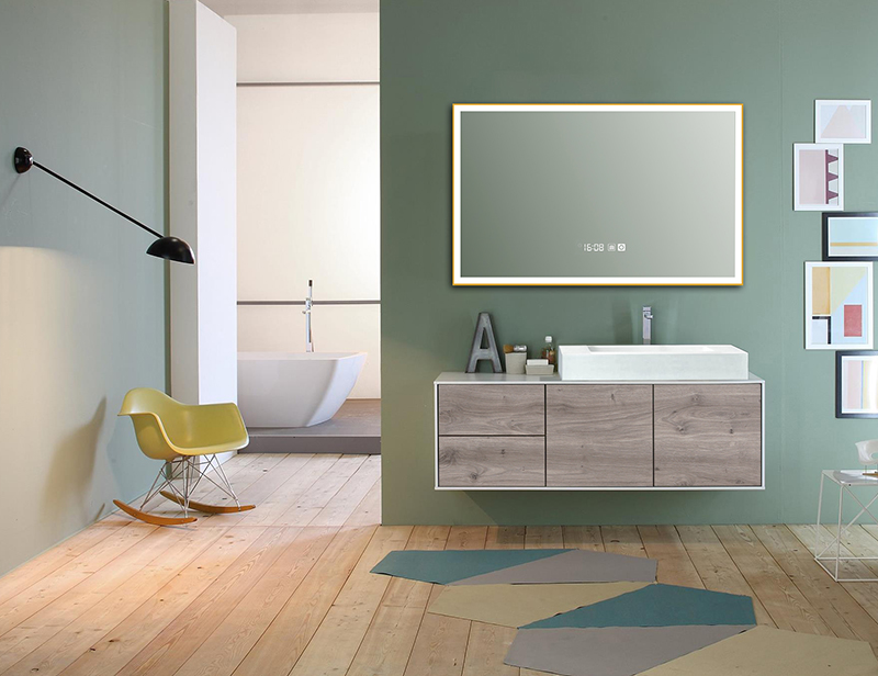 Mosmile Anti-fog Wall Plastic Framed LED Bathroom Mirror