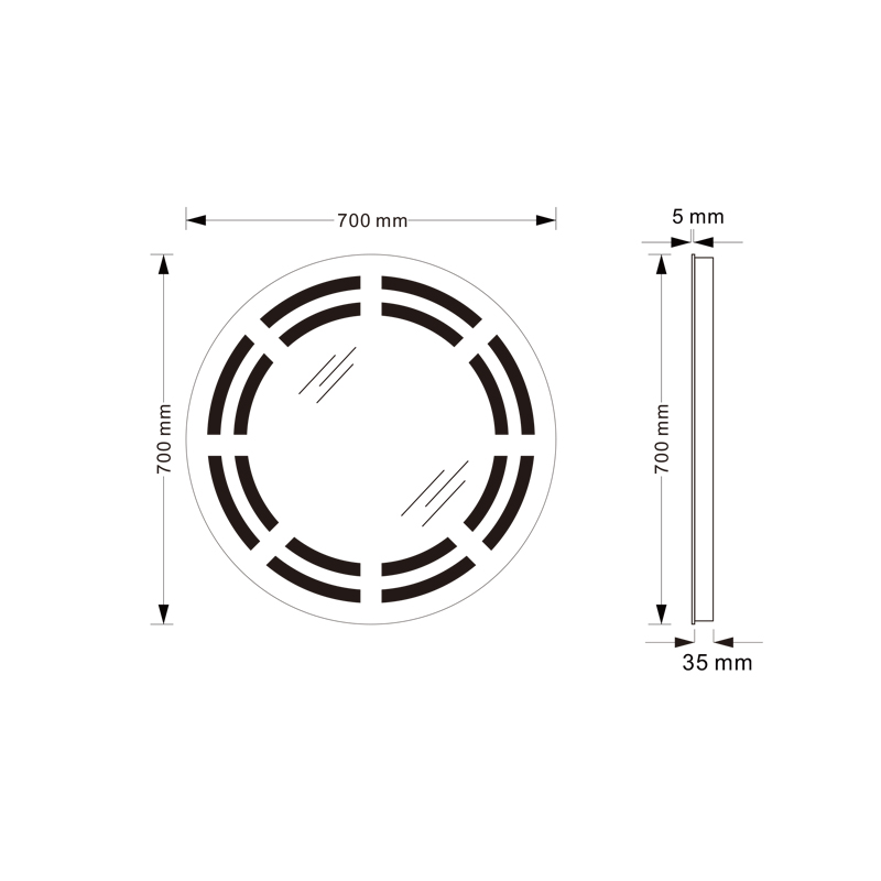 Mosmile Elegant Design Defogging Round Wall LED Bathroom Mirror