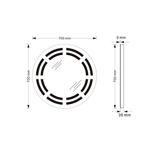 Mosmile Elegant Design Defogging Round Wall LED Bathroom Mirror