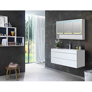 Mosmile Anti-fog LED Dimming Bathroom Mirror Cabinet with Shelf