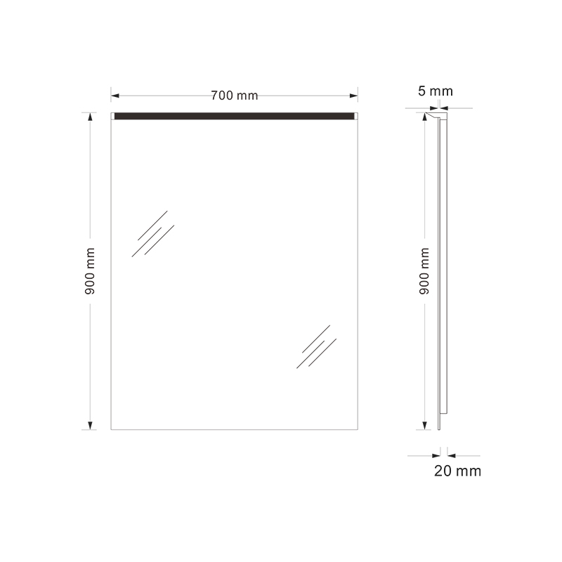 Mosmile Anti-fog Touch Screen LED Light Panel Bathroom Mirror