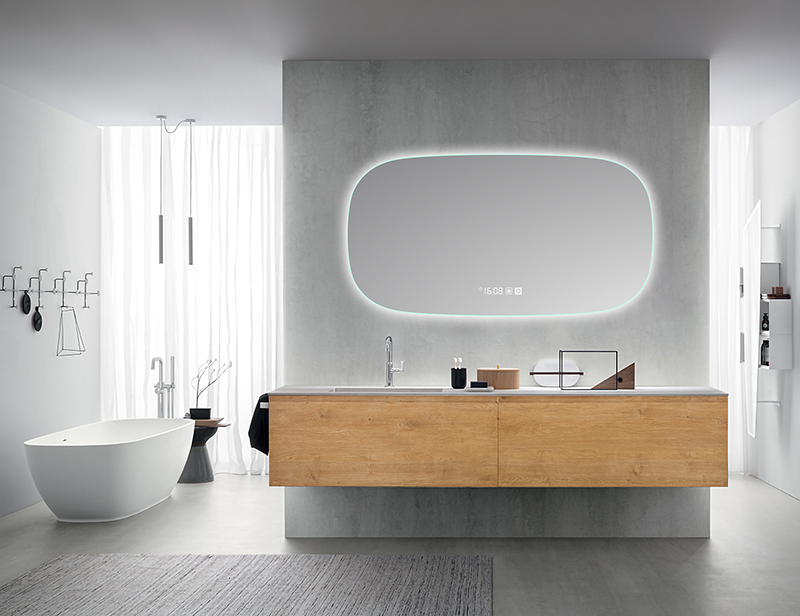Mosmile Modern Anti-fog Bathroom LED Illuminated Mirror